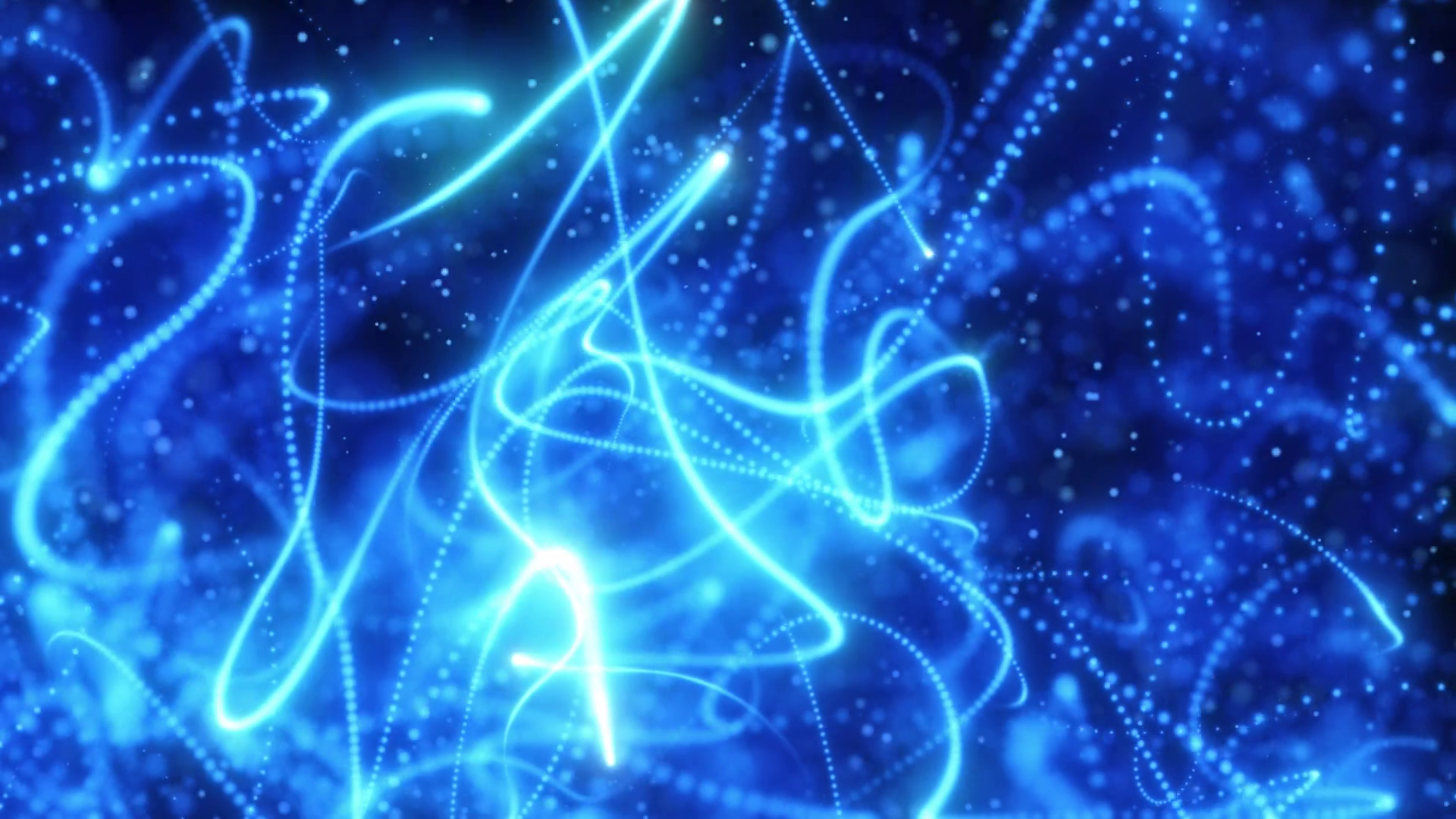 Glowing Blue Energy Swirls Particles On Dark Stock Motion Graphics SBV ...