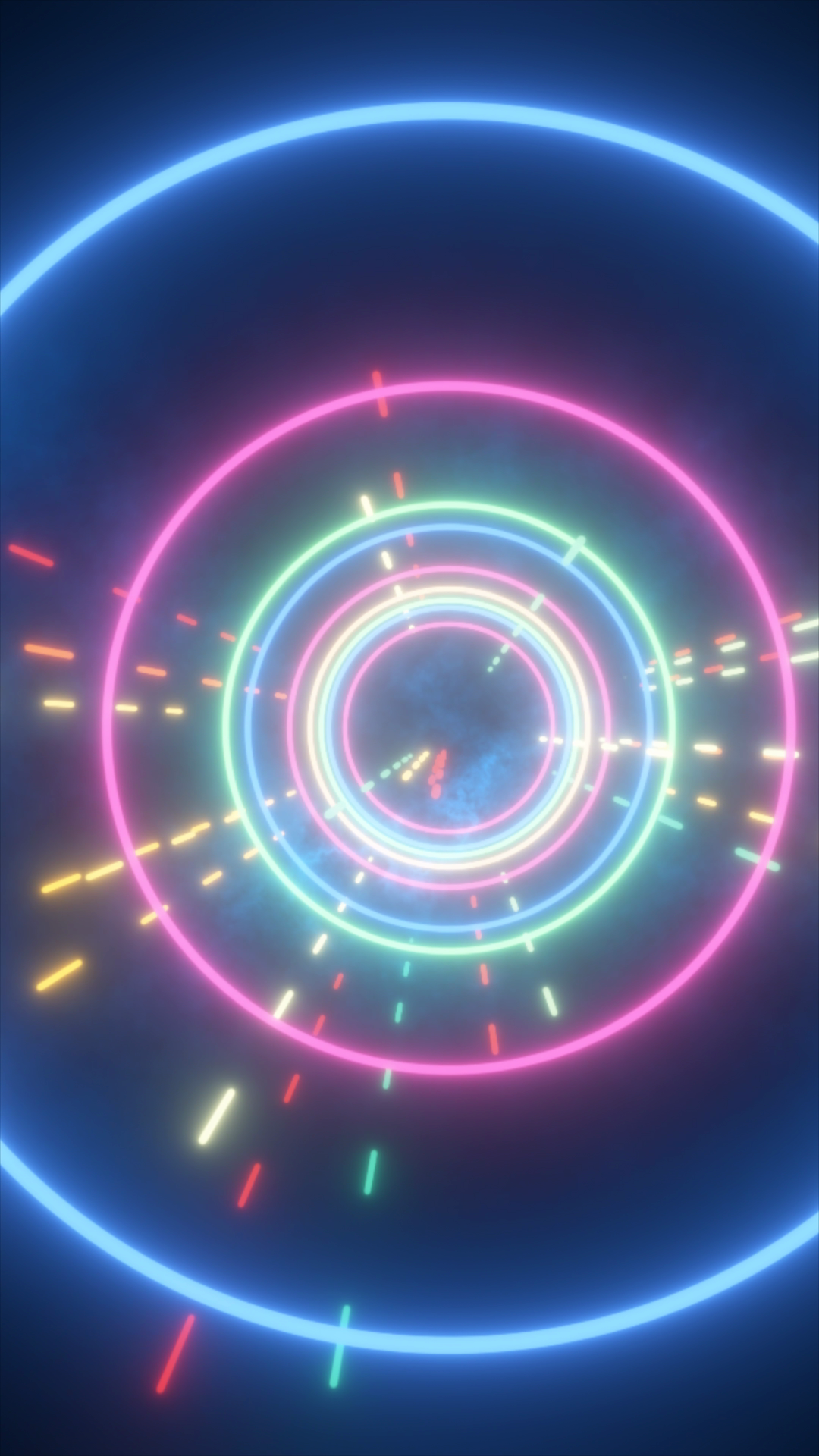 Vibrant Neon Rings Forming Glowing Stock Footage SBV-353254735 ...