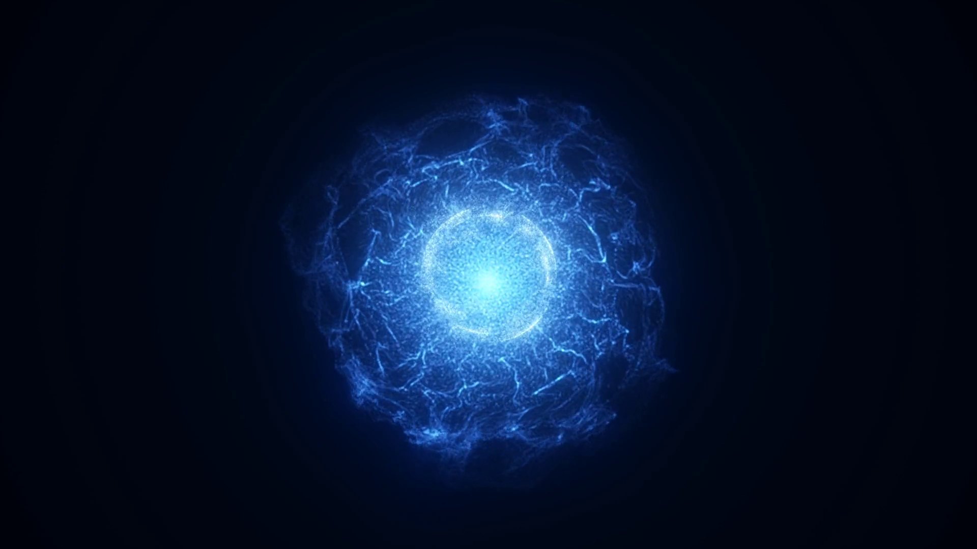 Glowing Blue Energy Sphere On Dark Background Stock Motion Graphics SBV ...