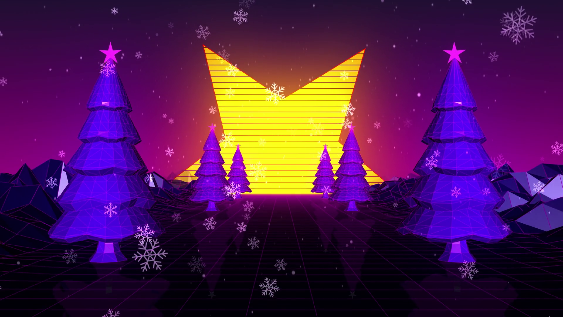 80s Retro Christmas Background Stock Motion Graphics SBV-346907057