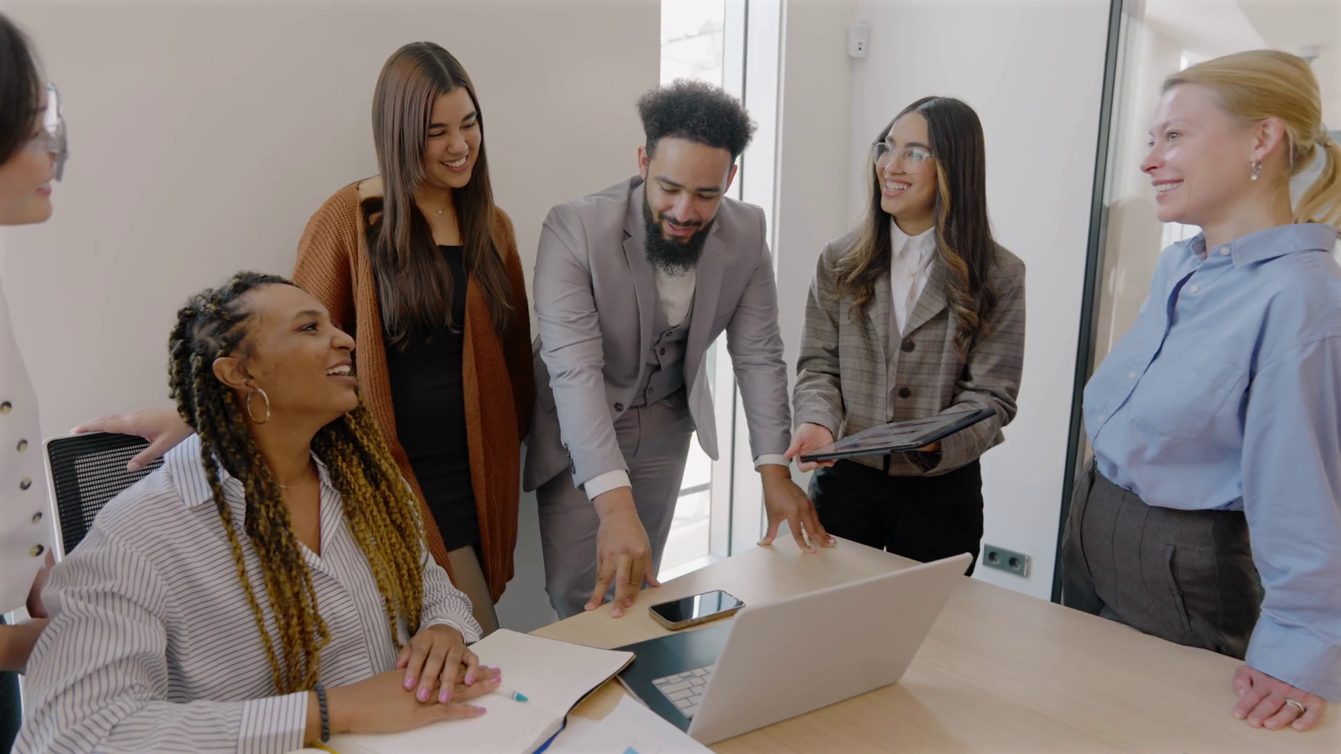 In Modern Office Diverse Professionals Stock Footage SBV-351985950 ...