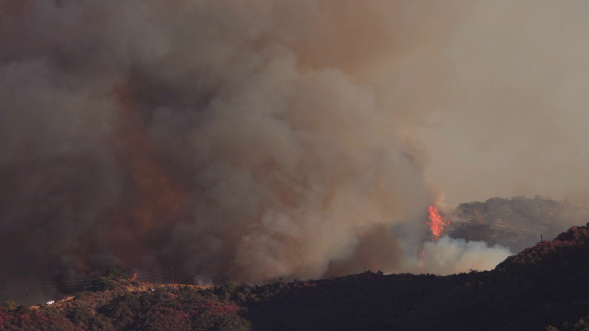 California Wildfire Aerial View Of Ongoing Stock Footage SBV-351736496 ...