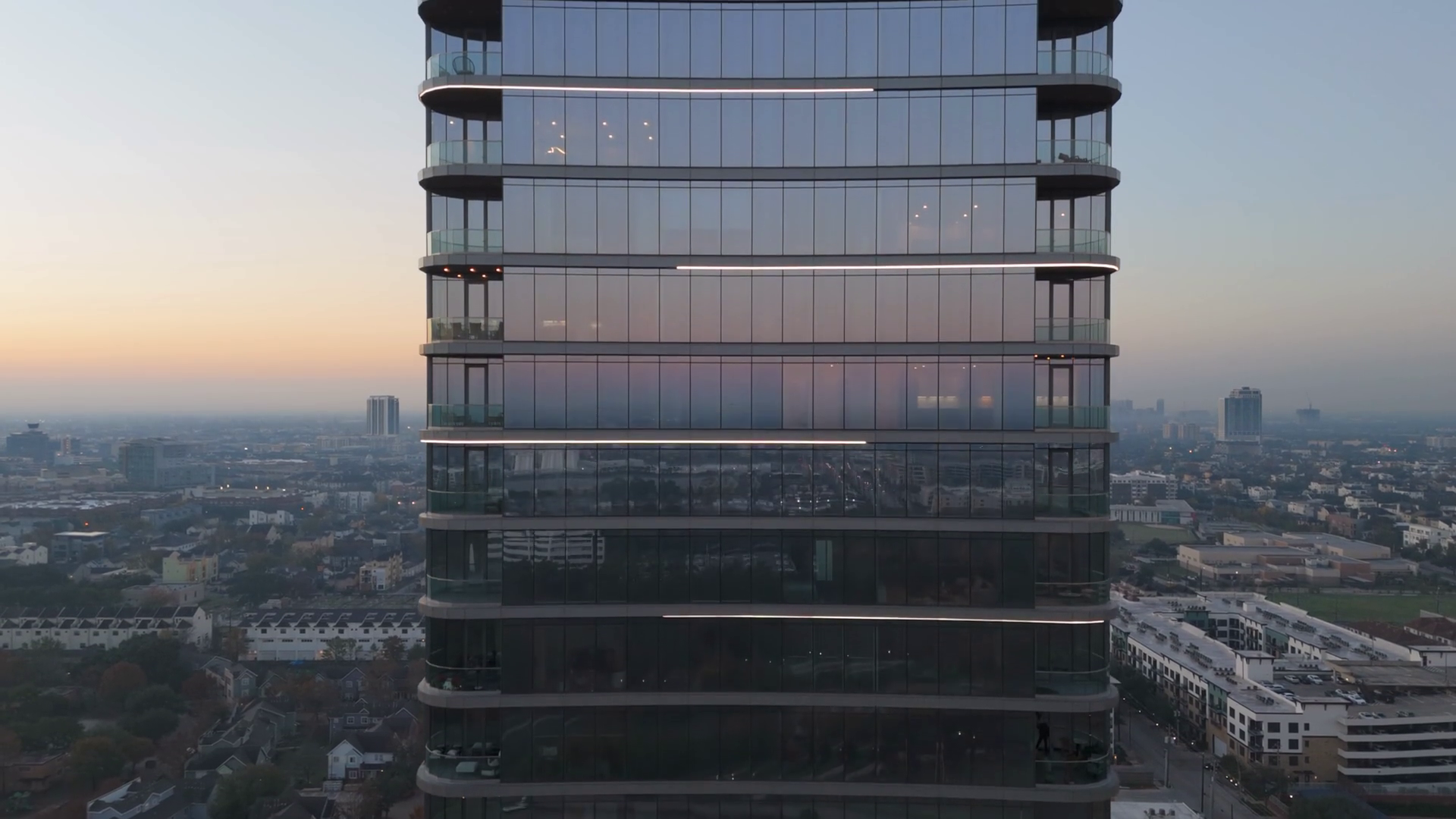 A Stunning Aerial View Of Downtown Houston Stock Footage SBV-351804590 ...