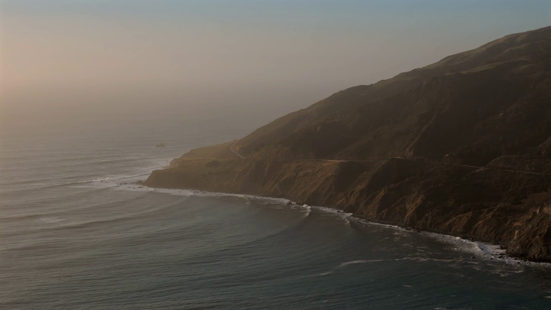 A Stunning Aerial View Of Beautiful Big Sur Stock Footage SBV-352114712 ...