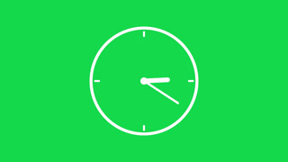 Flat Design Clock 24 hours revolution Animation on transparent background. classic wall clock. Countdown clock animation. clock and time concept