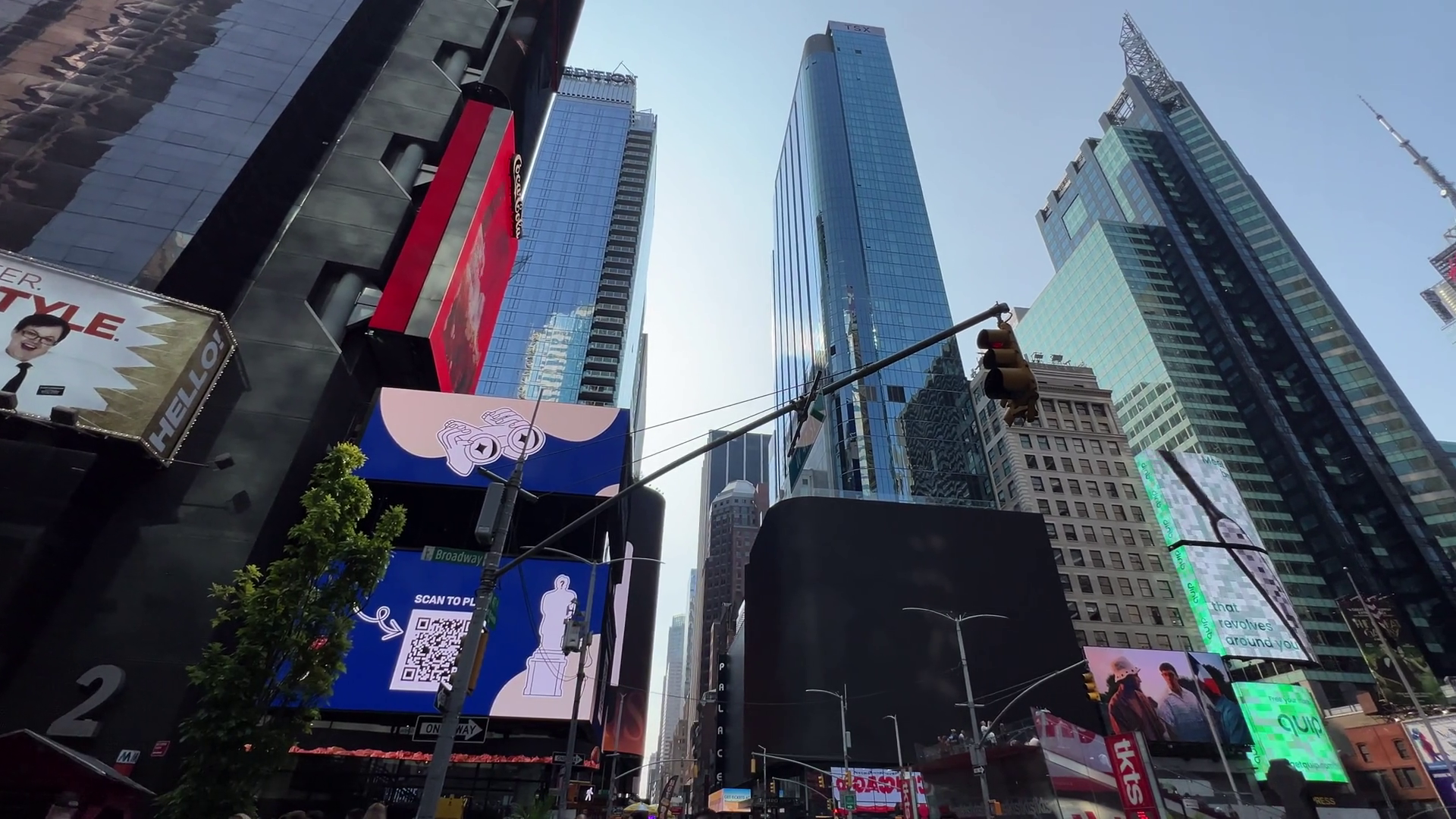 Tall Skyscrapers Of Times Square Famous Stock Footage SBV-352668200 ...