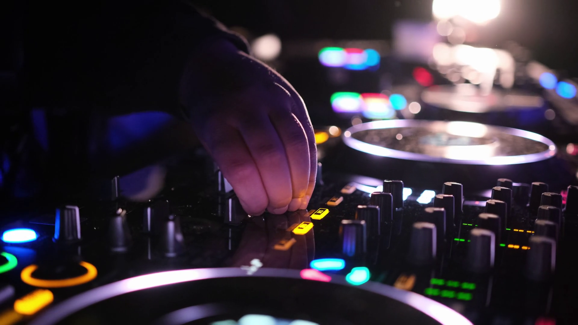 A Dj Is Performing Live Skillfully Mixing Stock Footage SBV-352588166 ...