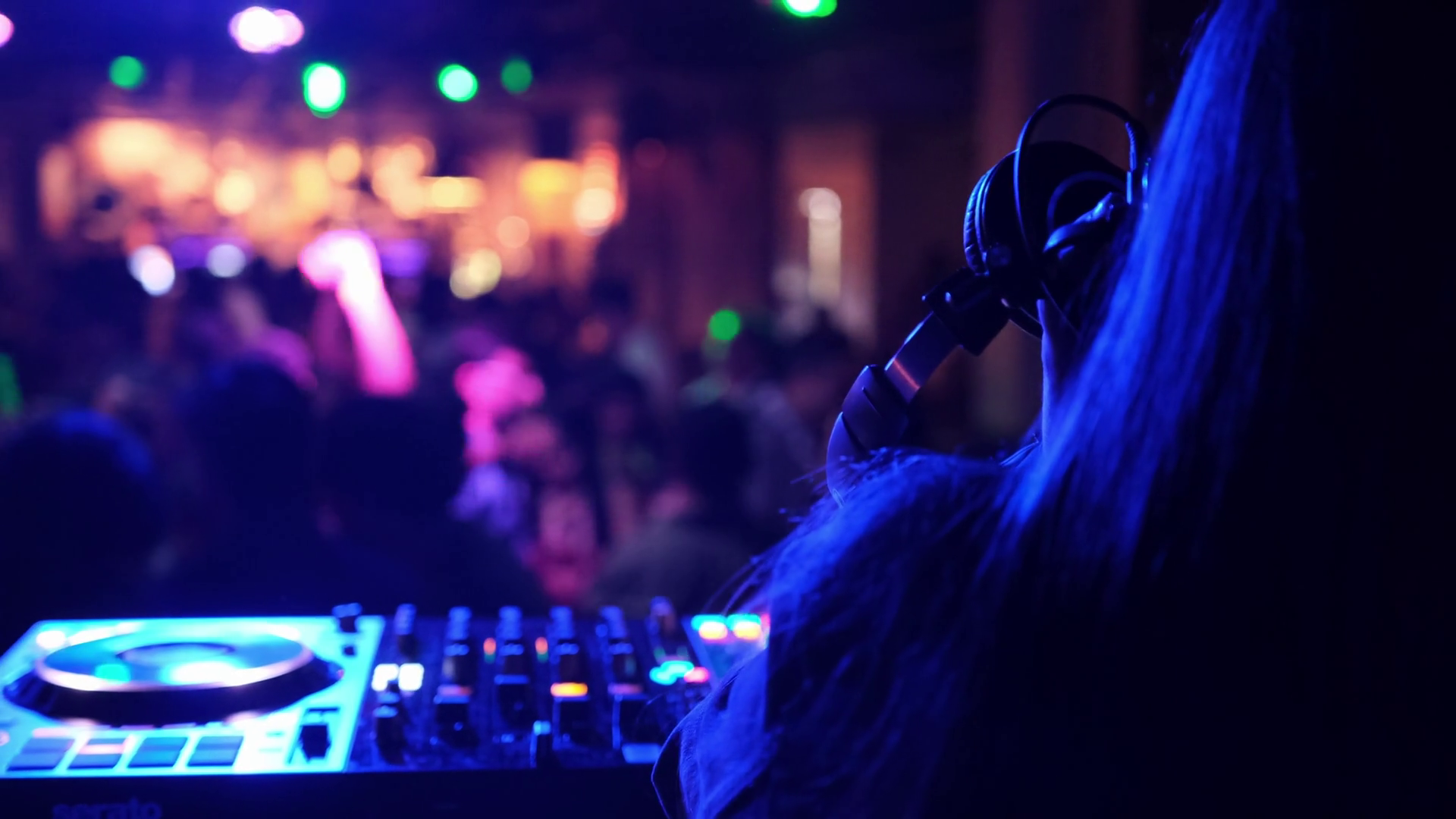 Dynamic Dj Performance In Nightclub Filled Stock Footage SBV-352587977 ...