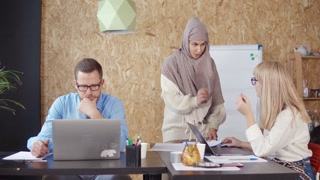 Diverse team in office.