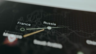 Cyberattack activity traced to Russia on a global digital map