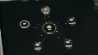 Cloud Database Synchronization animation, conflict state on a node