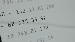 List of changing IP addresses