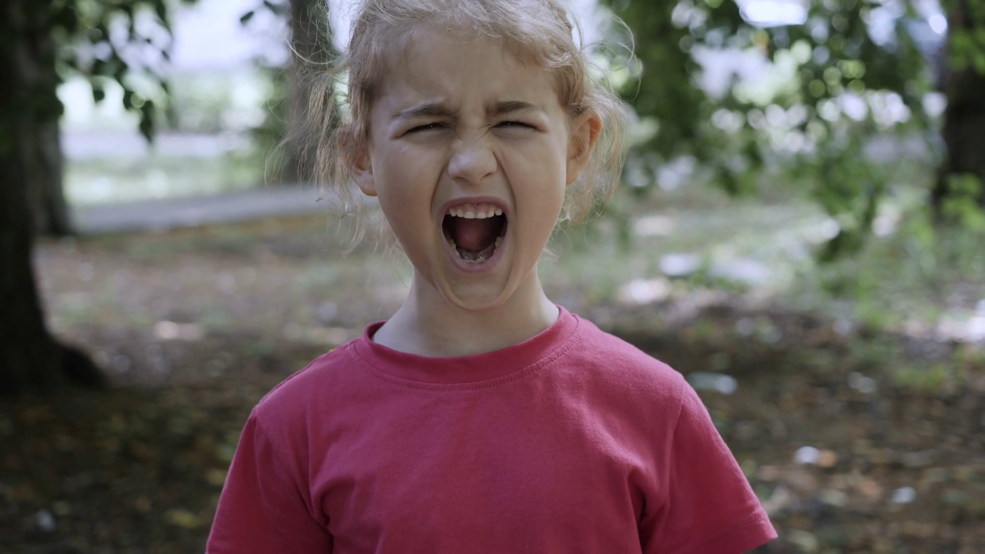Child Shouting Loud Portrait Of Shocked Stock Footage SBV-352887653 ...