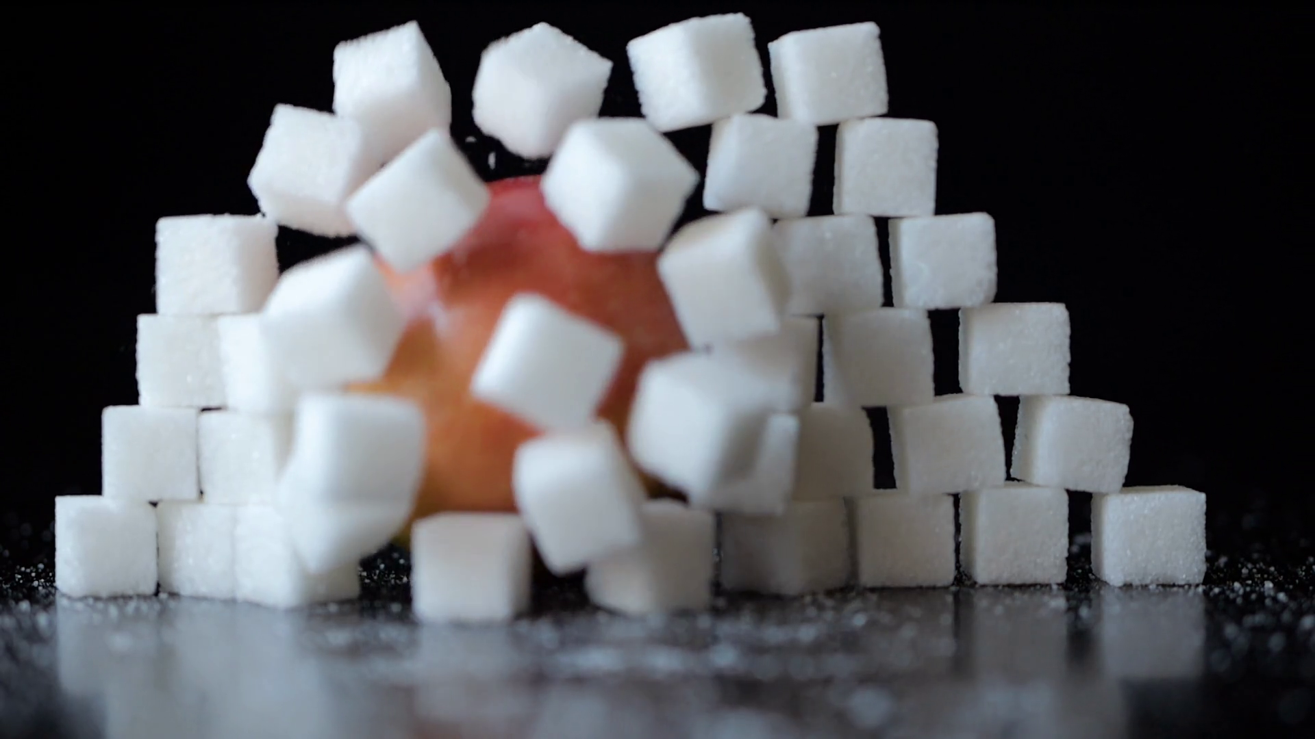 Slow Motion Red Apple Breaking Through Wall Stock Footage SBV-352856146 ...
