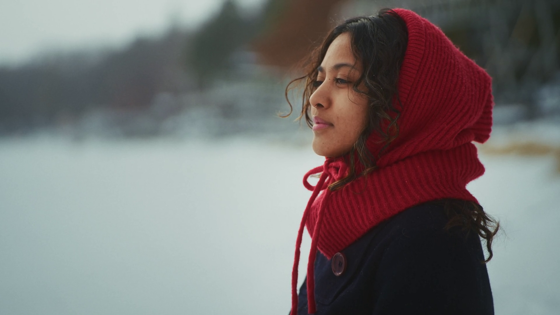 Close-up Shot Of Calm Lake Moment Woman Stock Footage SBV-351867636 ...