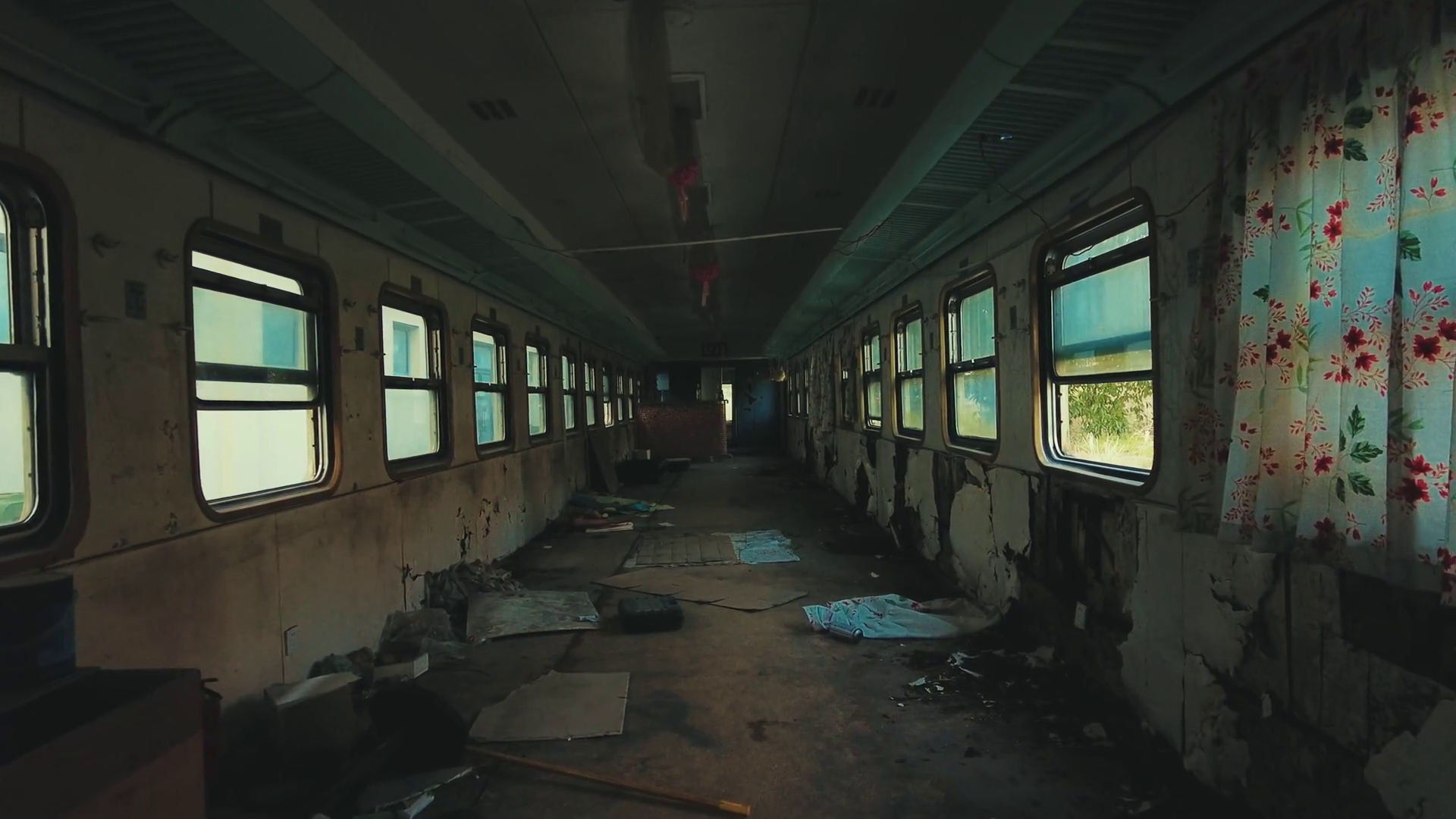 Abandoned Old Train Interior View Parked In Stock Footage SBV-352626832 ...