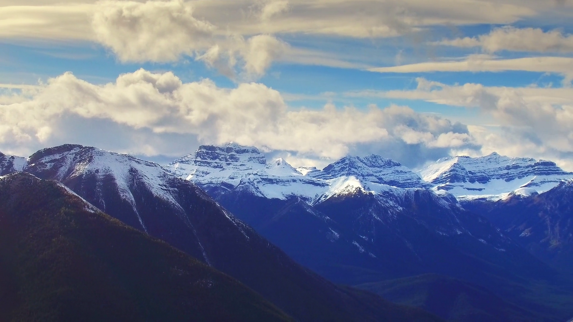 Panorama View Of Glaciers In Banff National Stock Footage SBV-352561814 ...