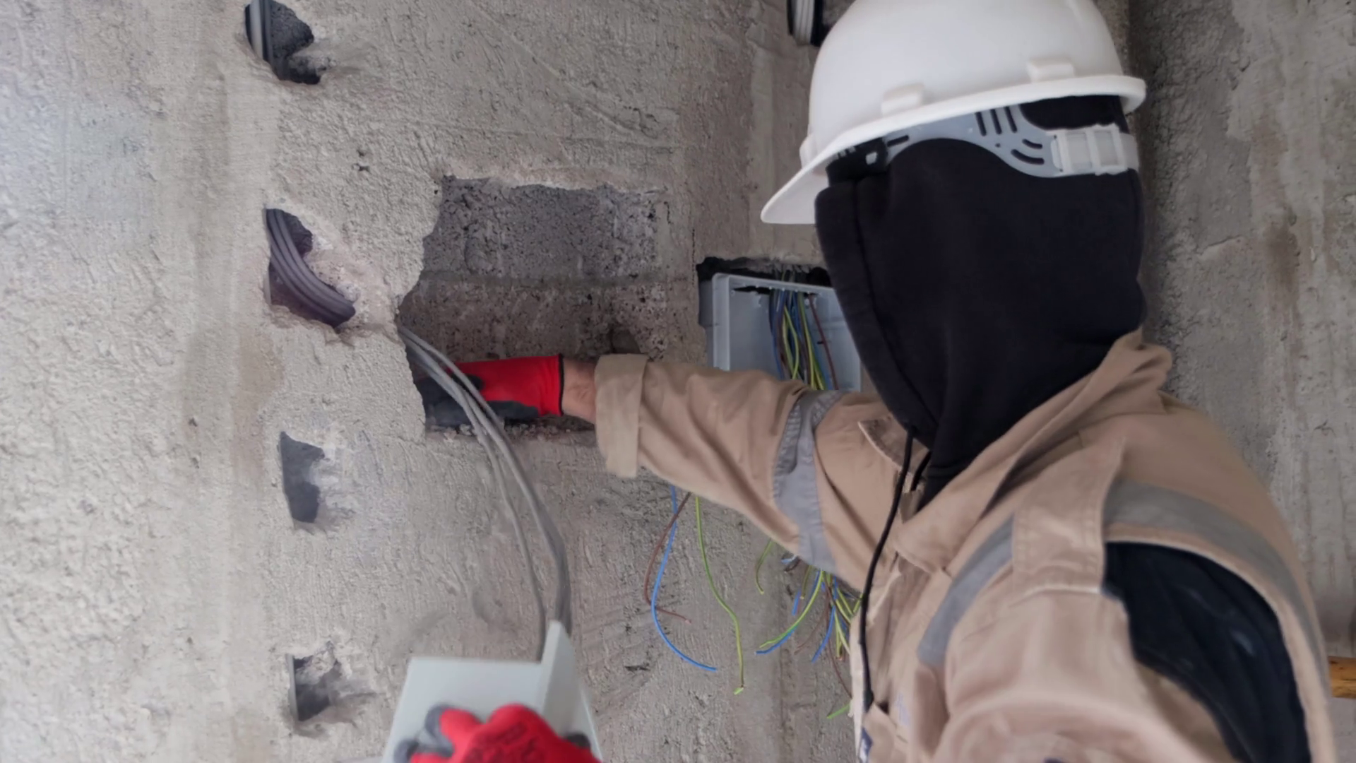 Construction Worker Is Installing Wifi Box Stock Footage SBV-347451847 ...