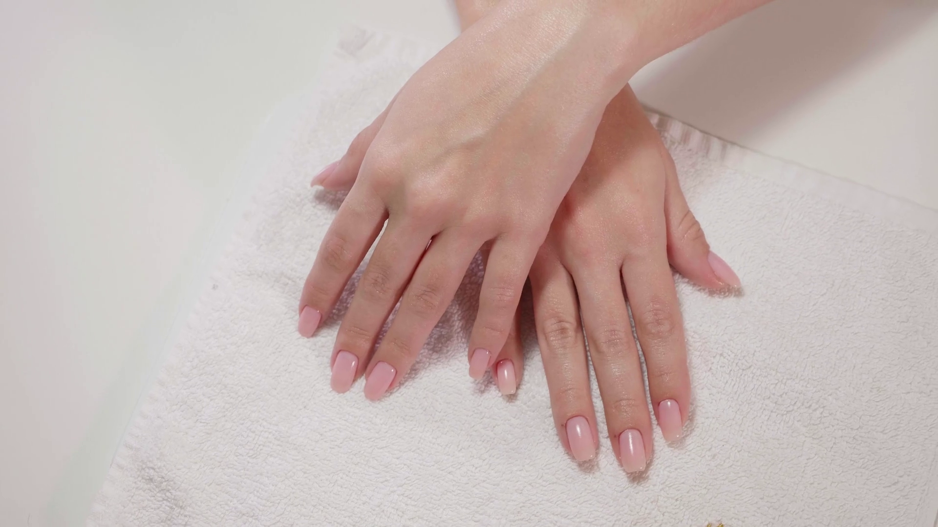 Female hands after manicure procedure, closeup Stock Video Footage 00