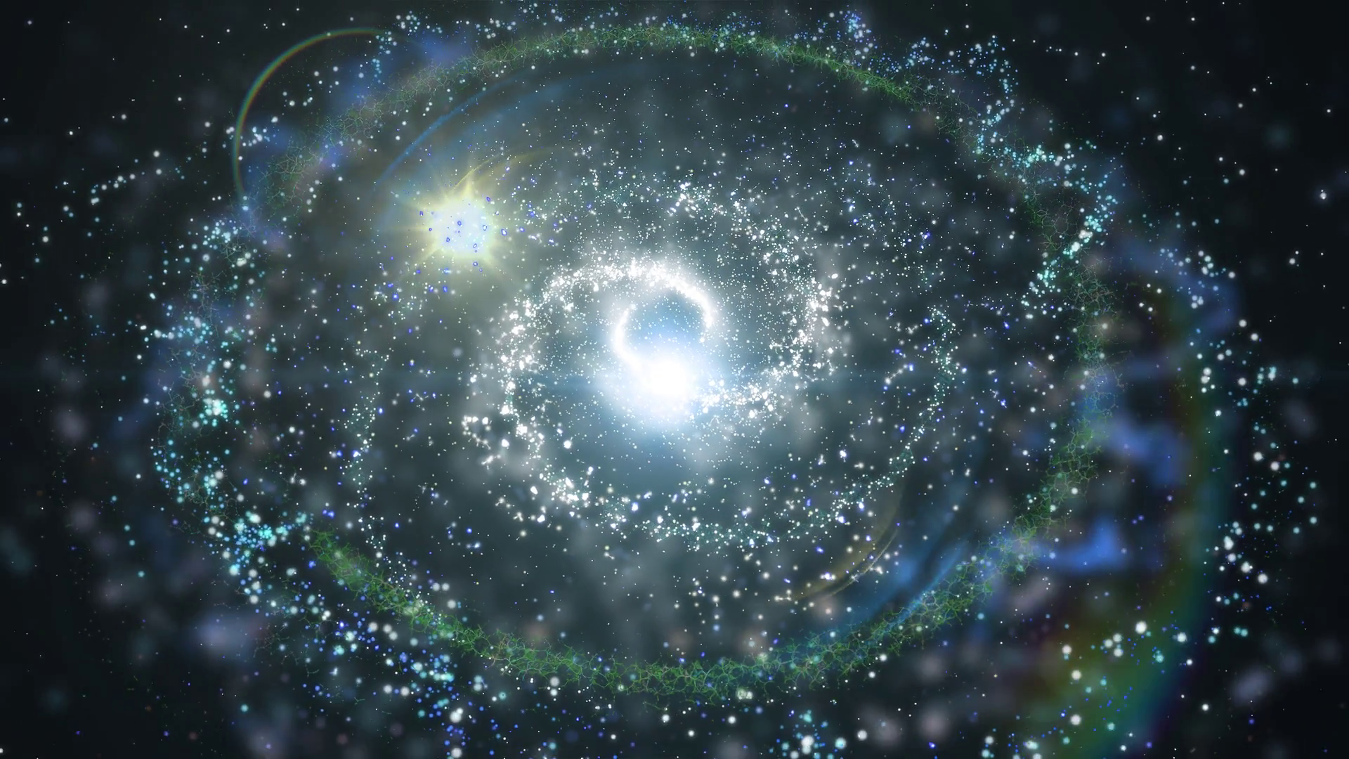 A Bright Spiraling Galaxy Rotates In Space Stock Motion Graphics SBV ...