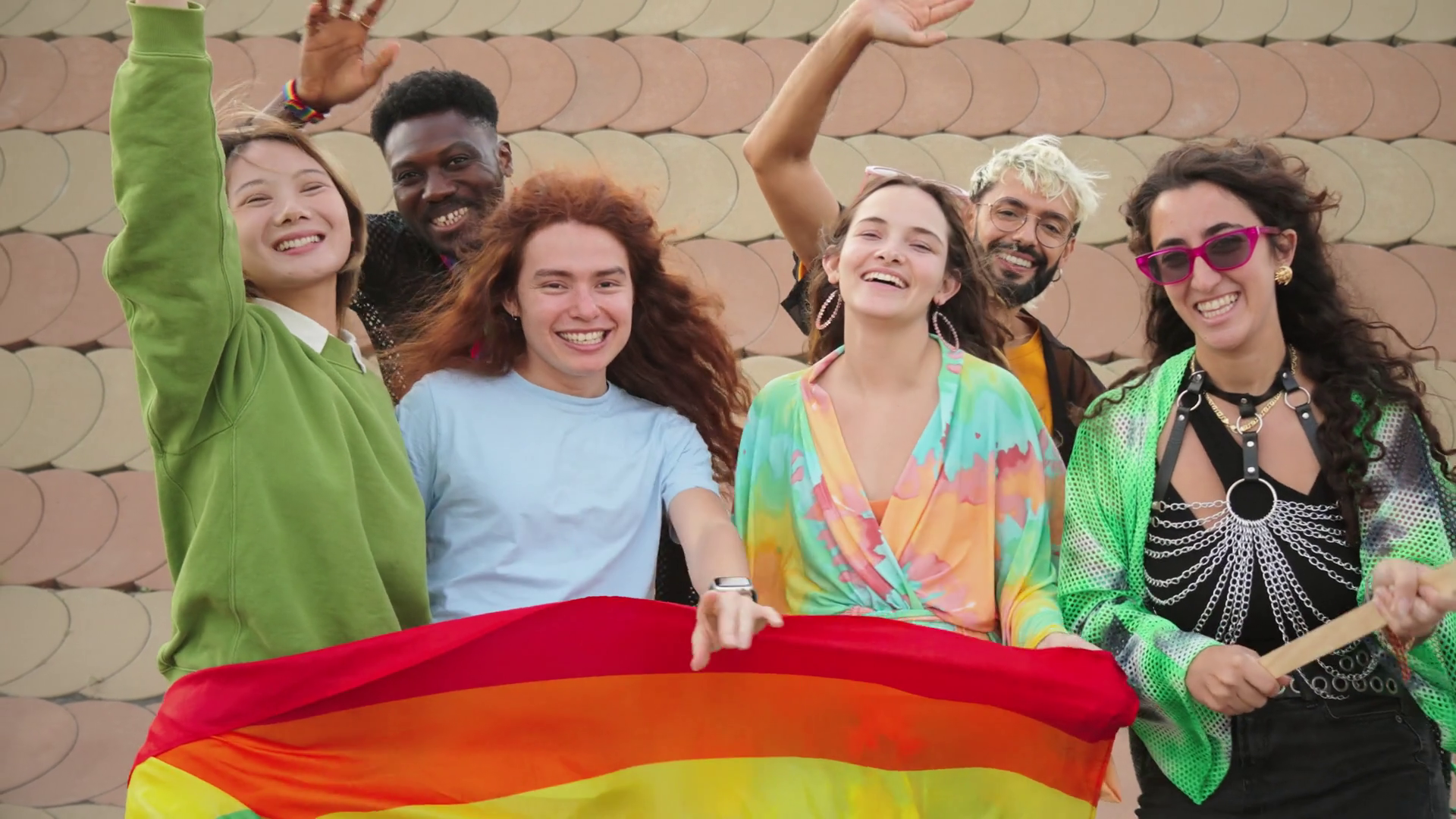 Group Of Young Lgbt Poeple Smiling Stock Footage SBV-352035083 ...