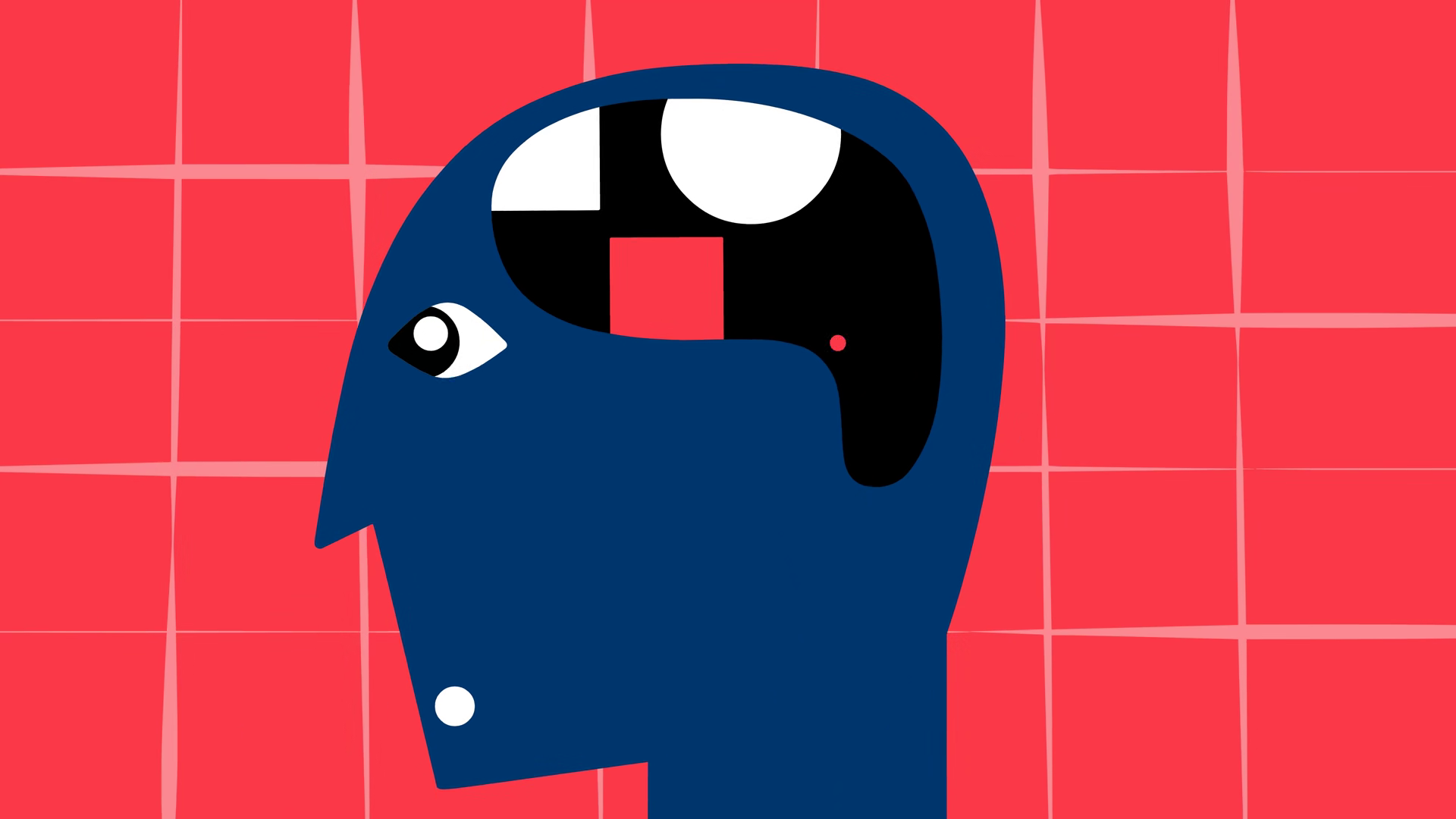 Animation Of Head With Shapes Inside Stock Footage SBV-353612608 ...