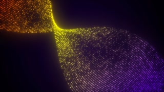 Abstract Digital Particle Wave And Lights Cyber