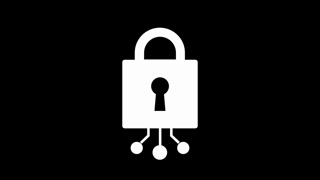 Cyber Security Icon And Closed Padlock