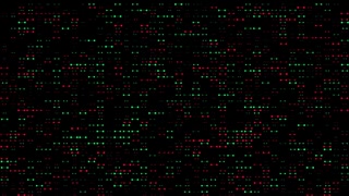 Digital Data Processing Transfer, Matrix Binary Data Moving on black background