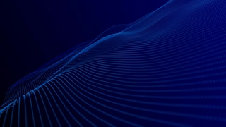 Dynamic Strings Flowing On Blue Video Animated Background