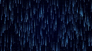 Futuristic Digital Data Rain, Cyber Code Falling Matrix Video Animated Background