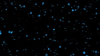 Glowing Hexagons, Data Points And Numbers In Futuristic Cyberspace