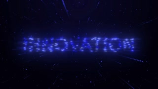Innovation Particle Digital Data Analysis Big Data, High Tech Blockchain Data Animation Background