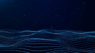 Science Presentation Innovation Geometry Wave Line Space, Cyber Big Data Flow Particles Bokeh