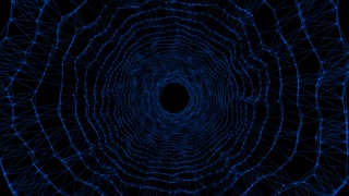 Technological Tunnel Plexus Of Points And Lines Connect