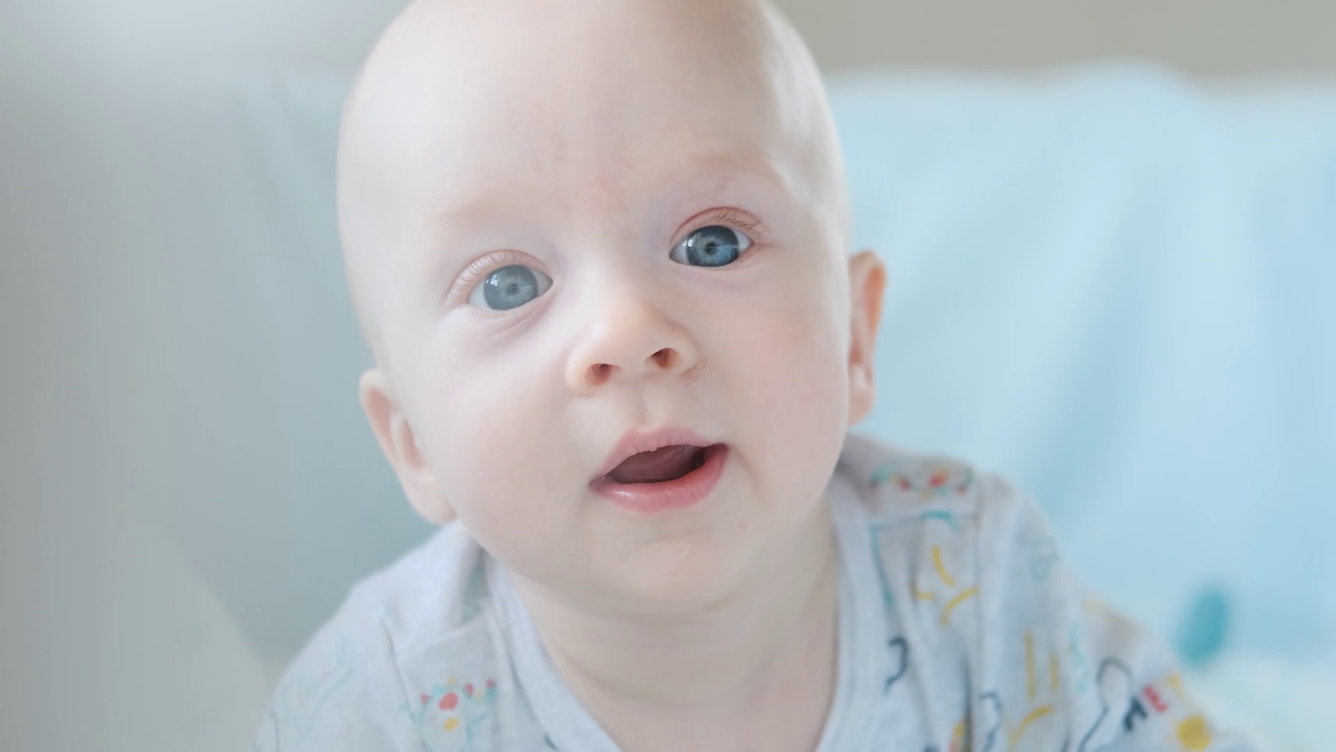 close-up portrait of blue eyed baby boy Stock Video Footage 00:22 SBV ...