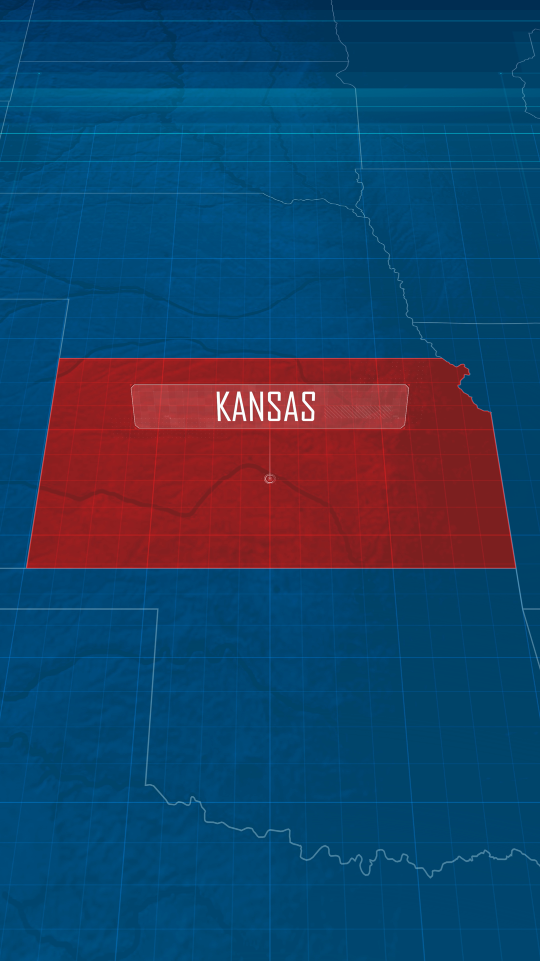 Vertical Portrait Zoom In To Map Of Kansas Stock Footage SBV-353176944 ...