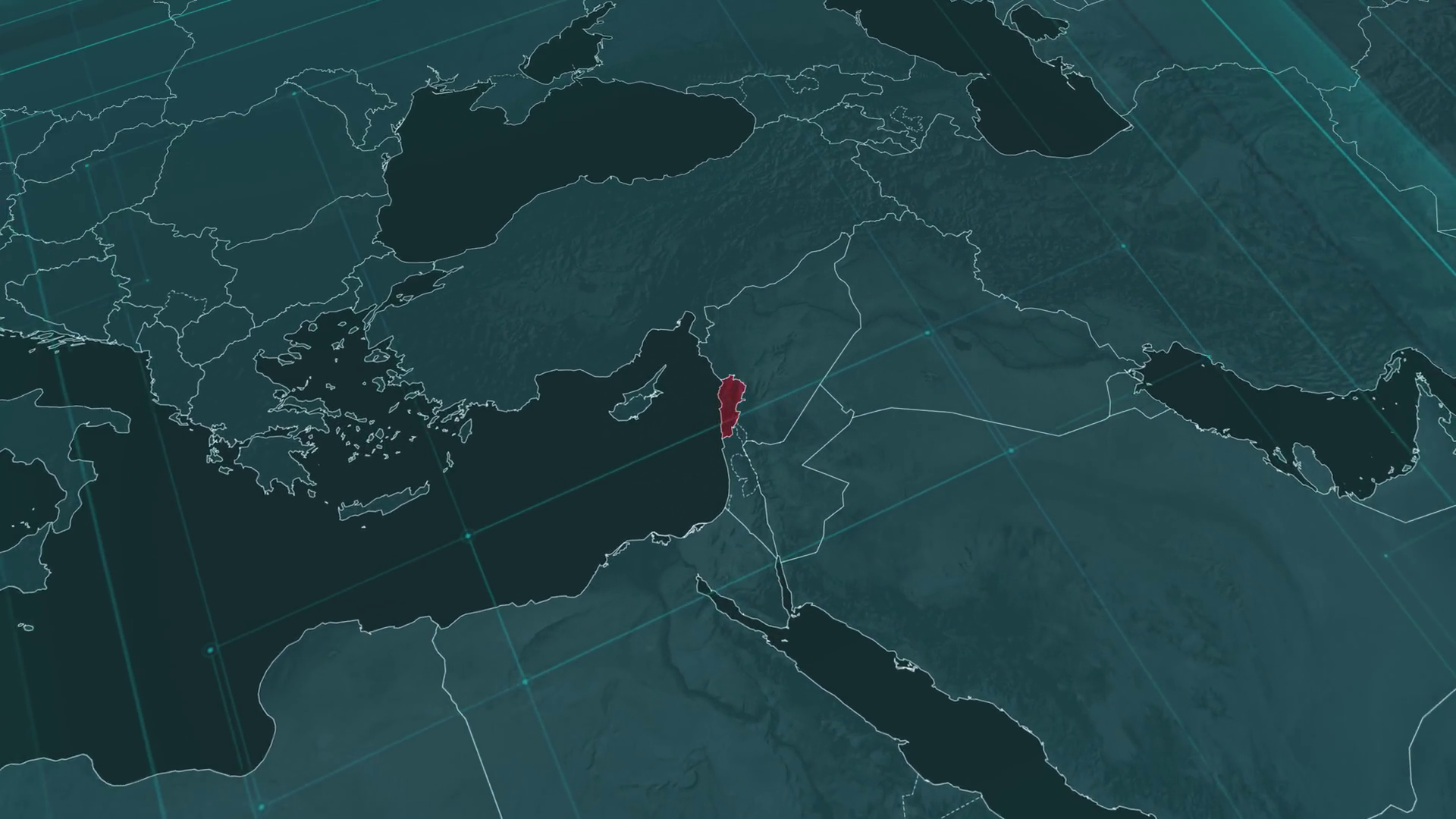 Zoom In To Map Of Lebanon With Text Textless Stock Footage SBV ...