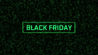 BLACK FRIDAY concept Computer Binary Background. BLACK FRIDAY text over Binary Code Background
