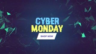 CYBER MONDAY text over motion 3d plexus background