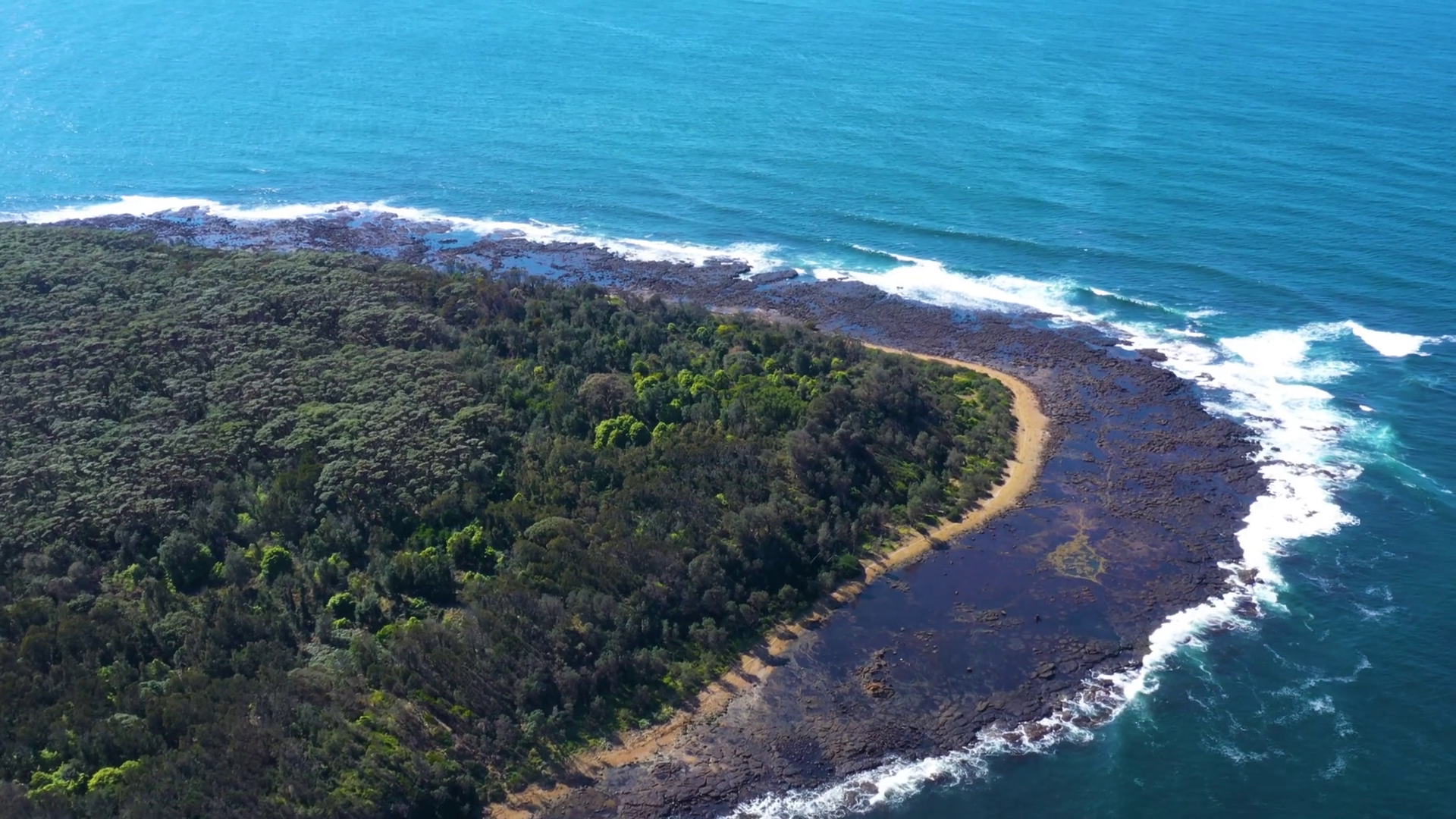 Aerial View Of Broulee Island At Broulee Stock Footage SBV-352330508 ...