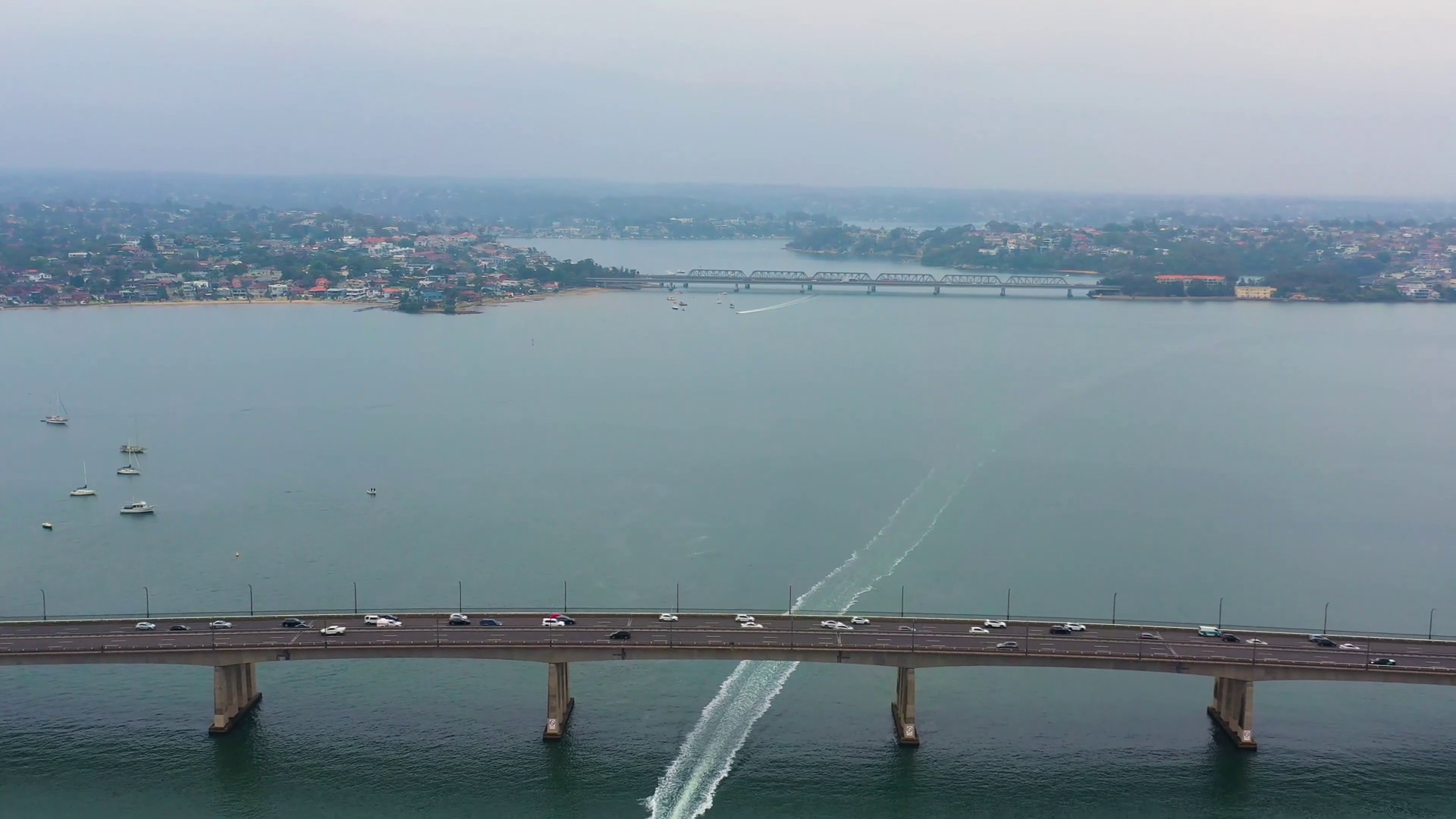 Aerial View Of Captain Cook Bridge Tom Uglys Stock Footage SBV ...