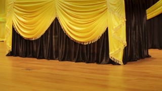 Number 18 eighteen years birthday anniversary golden balloon with stage decoration
