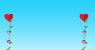 Valentine's day hearts animated video,