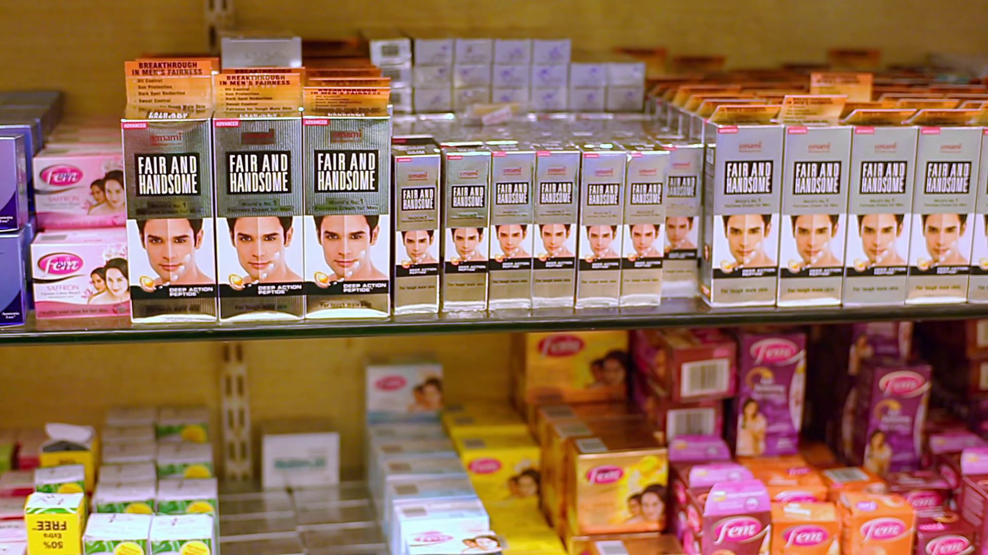 Assorted Facial Care Products In Store Stock Footage SBV335112819