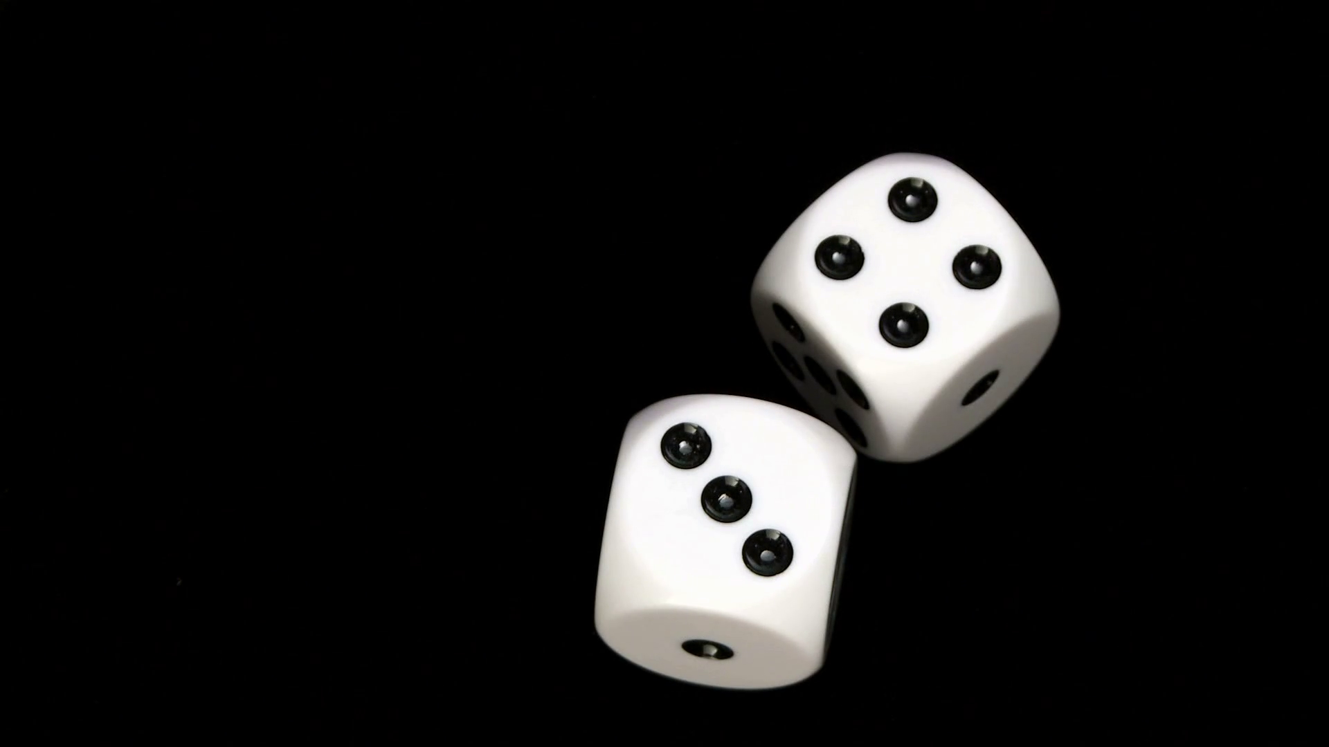 Lucky 7 dice on black background Stock Video Footage Storyblocks