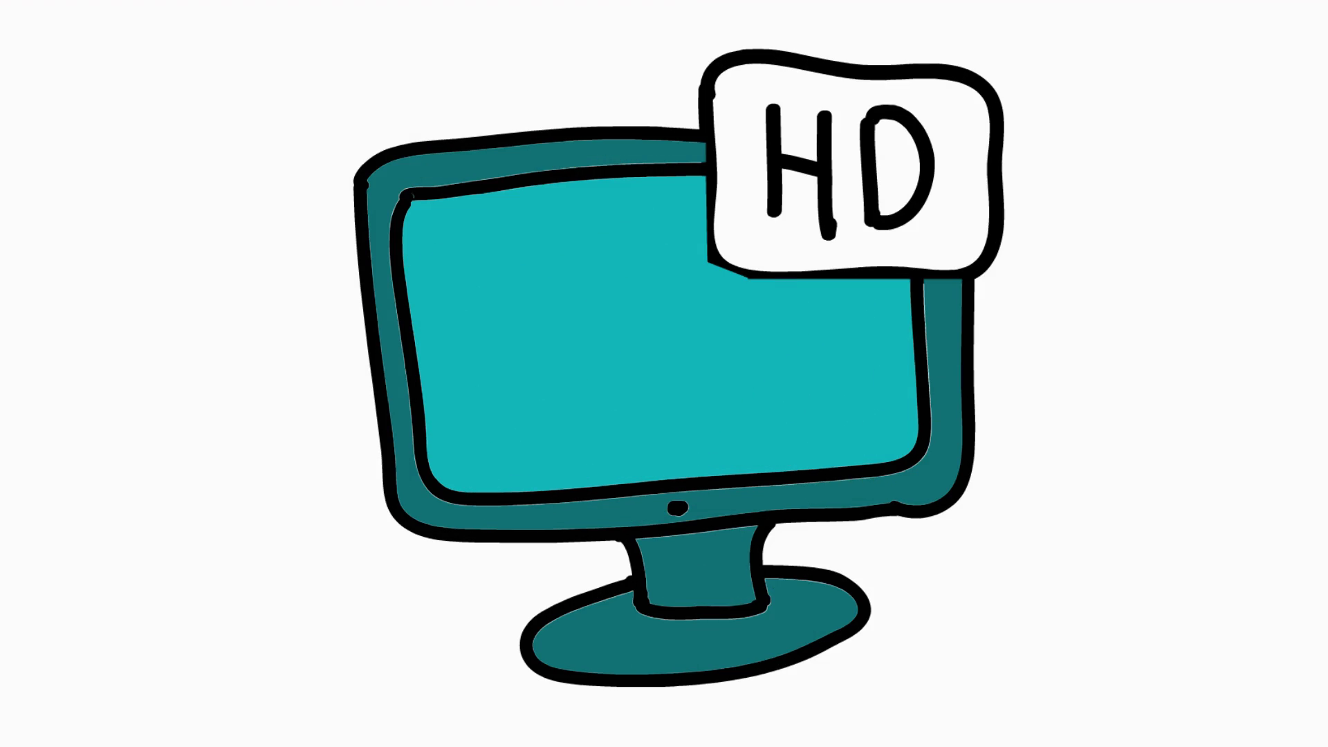 hd computer screen hand drawn animation with transparent background ...