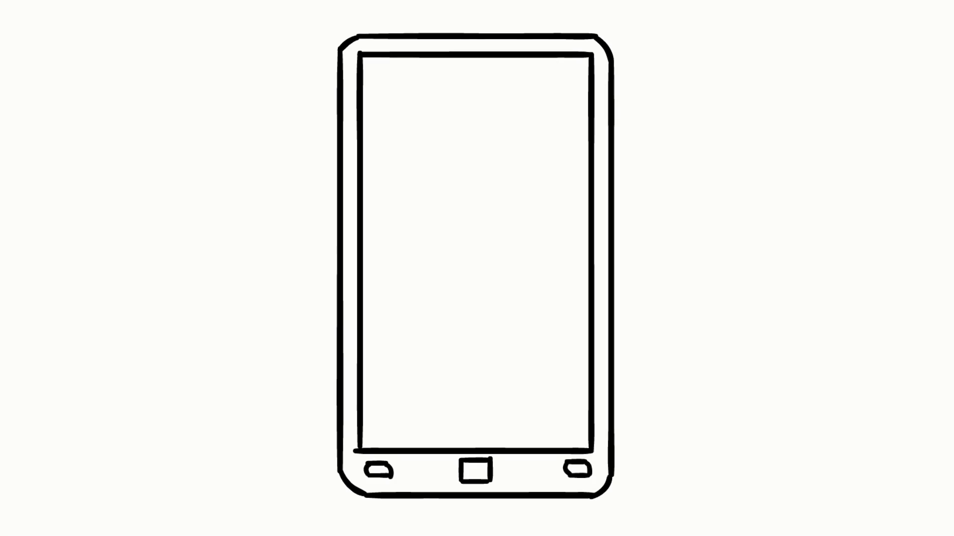Mobile Cell Phone Tablet Hand Drawing Stock Motion Graphics SBV