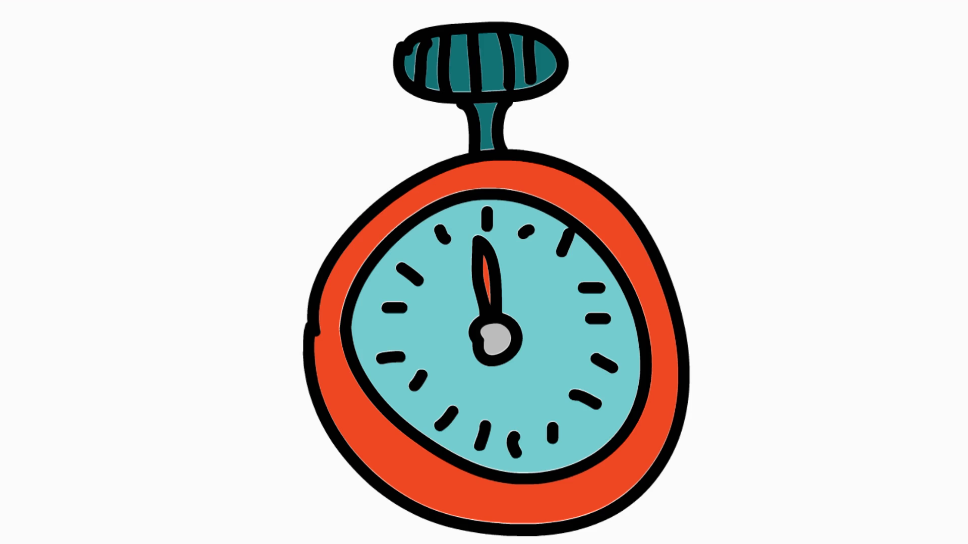 stop watch arrow 1 cartoon illustration hand drawn animation