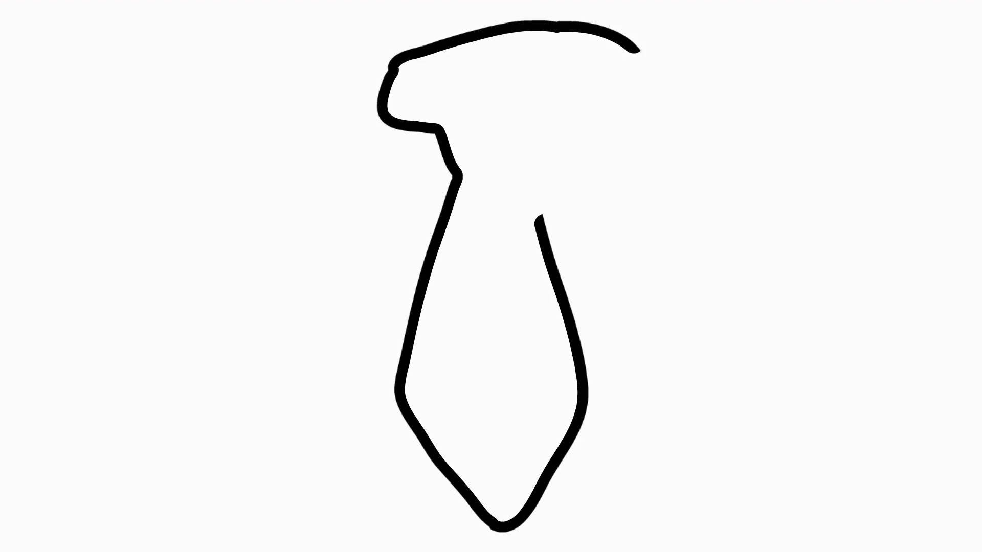 Tie Icon Cartoon Illustration Hand Drawn Stock Motion Graphics SBV